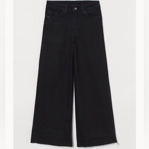 H&M high waisted black culottes pants size 6